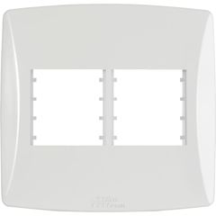 Placa 4x4 para 4 Módulos Horizontais Petra Branco MECTRONIC / REF. 82022