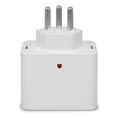 Plug Protetor Elétrico 2P+T 10A Branco QUALITRONIX / REF. QPP03B