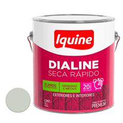 Tinta Esmalte Alto Brilho 3L Dialine Seca Rápido Branco Gelo IQUINE / REF. 62200382