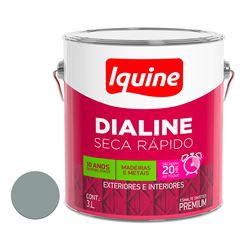 Tinta Esmalte Alto Brilho 3L Dialine Seca Rápido Cinza Médio IQUINE / REF. 62200782R