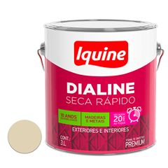 Tinta Esmalte Alto Brilho 3L Dialine Seca Rápido Areia IQUINE / REF. 62201582