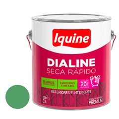 Tinta Esmalte Alto Brilho 3L Dialine Seca Rápido Verde Nilo IQUINE / REF. 62203682