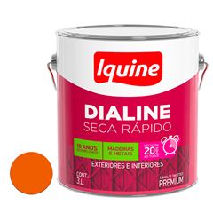 Tinta Esmalte Alto Brilho 3L Dialine Seca Rápido Laranja IQUINE / REF. 62204482R