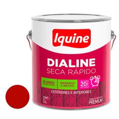 Tinta Esmalte Alto Brilho 3L Dialine Seca Rápido Vermelho IQUINE / REF. 62204582R