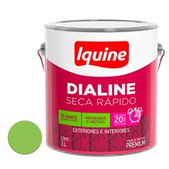 Tinta Esmalte Alto Brilho 3L Dialine Seca Rápido Verde Limão IQUINE / REF. 62214482