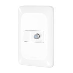 Tomada 4x2 para Antena de Tv Tipo F Pop Branco PIAL / REF. LGX060