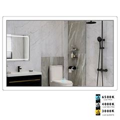 Espelho Led Slim 80x60cm Retangular Iseo DESIGN DECOR / REF. DDC97670