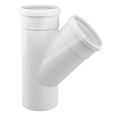 Junção Simples Esgoto SN em PVC 50x50mm Branco FORTLEV / REF. 11150509