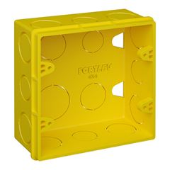Caixa de Luz 4x4 em PVC Quadrada Amarela FORTLEV / REF. 13050441