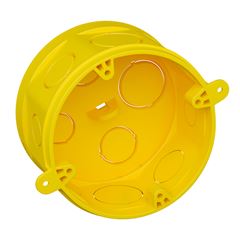 Caixa de Luz Octogonal 4x4 em PVC com Fundo Móvel Amarelo FORTLEV / REF. 13060441
