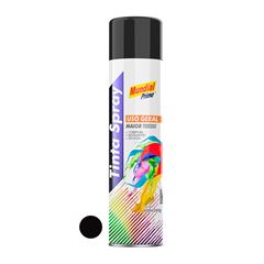 Tinta Spray Uso Geral 400ml Preto Brilhante MUNDIAL PRIME/ REF. AE01000102