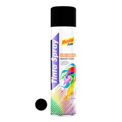 Tinta Spray Uso Geral 400ml Preto Fosco MUNDIAL PRIME/ REF. AE01000103
