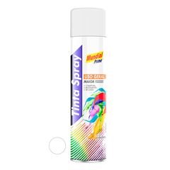 Tinta Spray Uso Geral 400ml Branco Fosco MUNDIAL PRIME/ REF. AE01000094