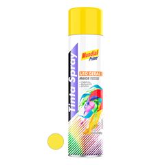 Tinta Spray Uso Geral 400ml Amarelo Brilhante MUNDIAL PRIME/ REF. AE01000086