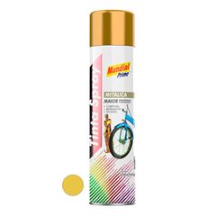 Tinta Spray Metálica 400ml Dourado Brilhante MUNDIAL PRIME/ REF. AE01000060