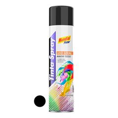 Tinta Spray Uso Geral 400ml Preto Semi Brilho MUNDIAL PRIME/ REF. AE0100152