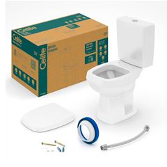 Kit Bacia com Caixa Acoplada de 3 e 6 Litros mais Assento Soft close e Itens de Instalações City Branco CELITE/ REF. 1207230012300