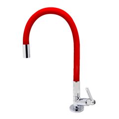Torneira para Cozinha de Mesa com Bica Flexível 1/4v C29 Soft Color Vermelho BOGNAR / REF. 32085