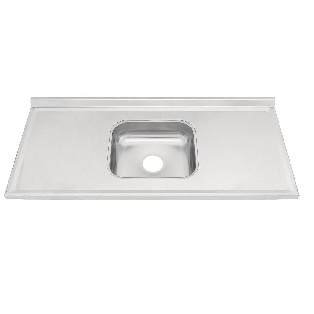 Branox Balcão em Aço Inox 430 Lisa 100x54cm com 1 Cuba BRANOX / REF. 4310054L ...