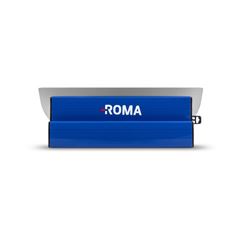 Desempenadeira em Aço Inox 40cm Lisa Pro com Cabo Polipropileno Azul ROMA / REF. 675 40