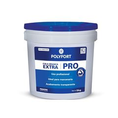 Adesivo PVA para Madeira 5kg Polyfort Extra Pro Branco PULVITEC / REF. IA019
