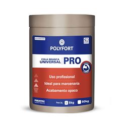 Adesivo PVA para Madeira 5kg Universal Pro Polyfort Branco PULVITEC / REF. LA006