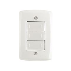 Interruptor 4x2 Paralelo Triplo 10A Lux2 Branco TRAMONTINA / REF. 57145/078