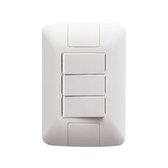 Interruptor 4x2 Paralelo Triplo 6A Aria Branco TRAMONTINA / REF. 57241/078